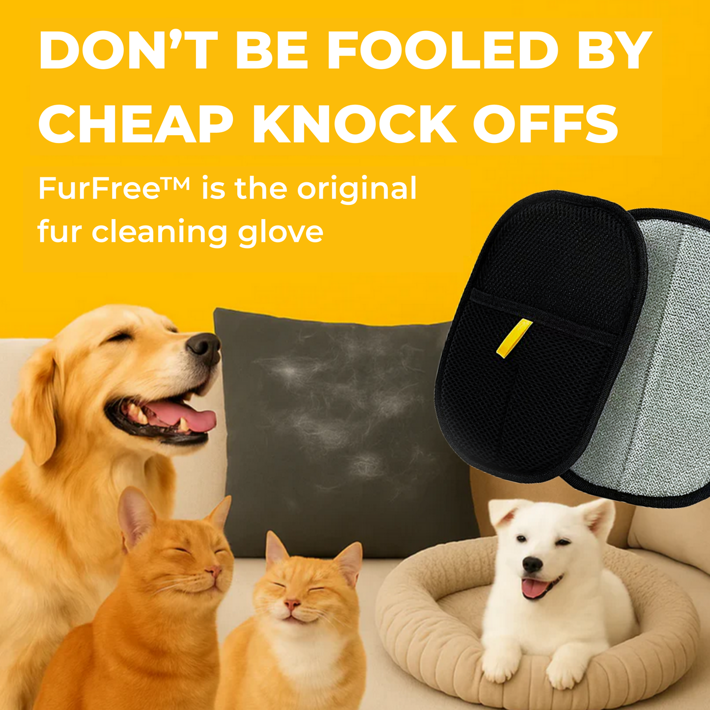 FurFree Pad™ - #1 Best-Rated Pet Cleaning Glove